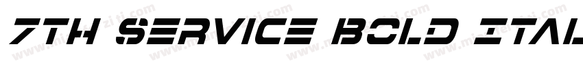 7th Service Bold Italic字体转换